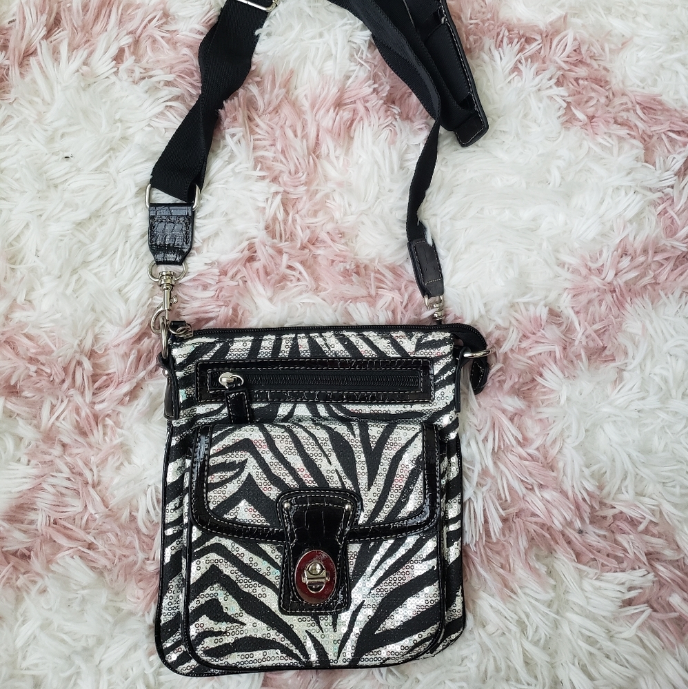 Sequils Black and Silver Handbag